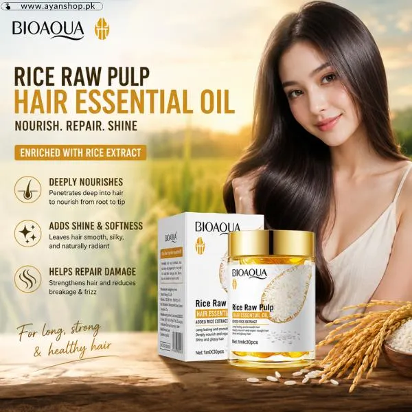 Bioaqua Rice Raw Pulp Hair Essential Oil