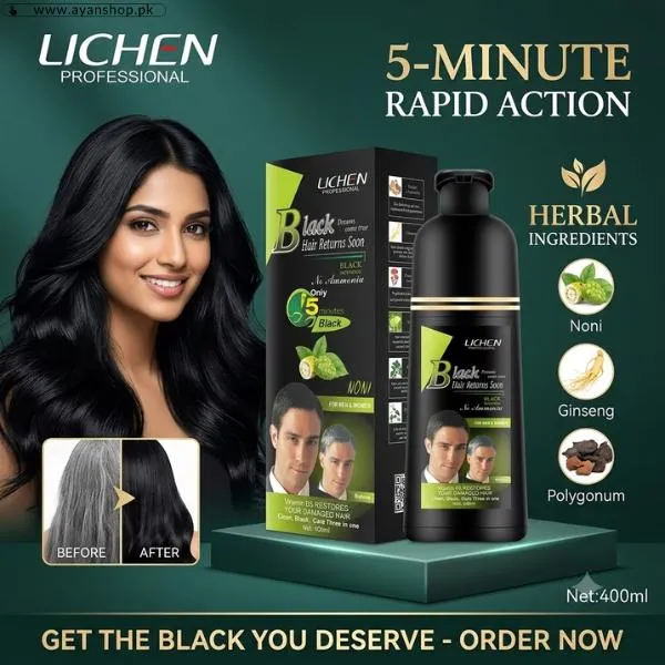 Lichen Black Hair Shampoo In Pakistan