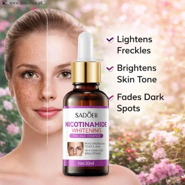 Sadoer Nicotinamide Lighten Freckles Essence Whitening Face Serum