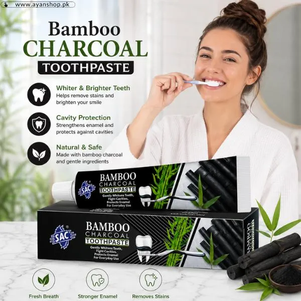 Sac Bamboo Charcoal Toothpaste