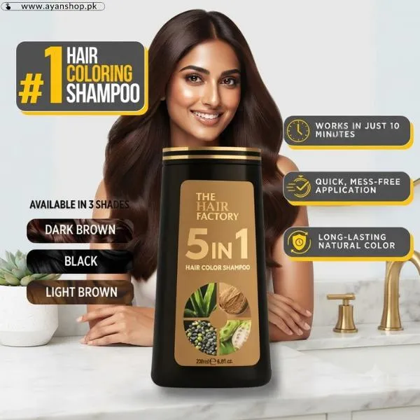 The Hair Factory 5 In 1 Hair Color Shampoo