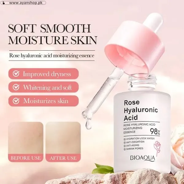 Bioaqua Hyaluronic Acid Rose Face Serum image 2