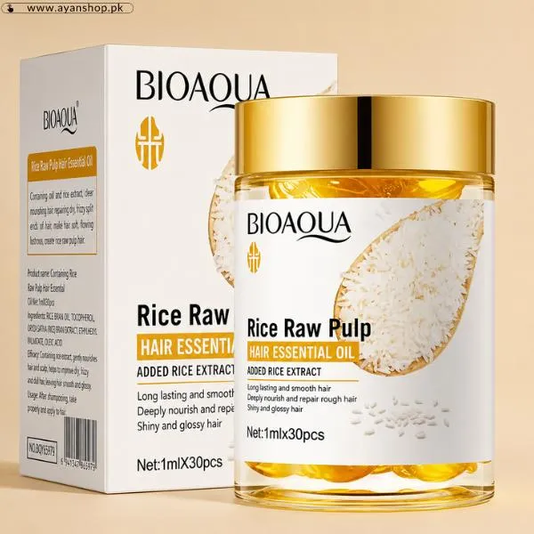 Bioaqua Rice Raw Pulp Hair Essential Oil Pakistan image 2