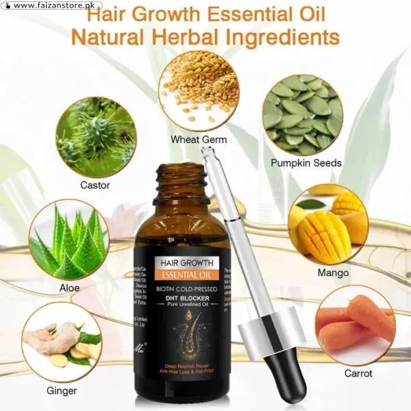 Hair Growth Original Essential oil Biotin DHT Blocker 30ml in Pakistan image 3