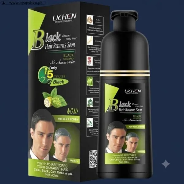 Lichen Black Hair Shampoo In Pakistan image 2