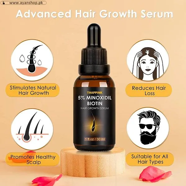 Minoxidil 5% Biotin Hair Growth Serum image 2